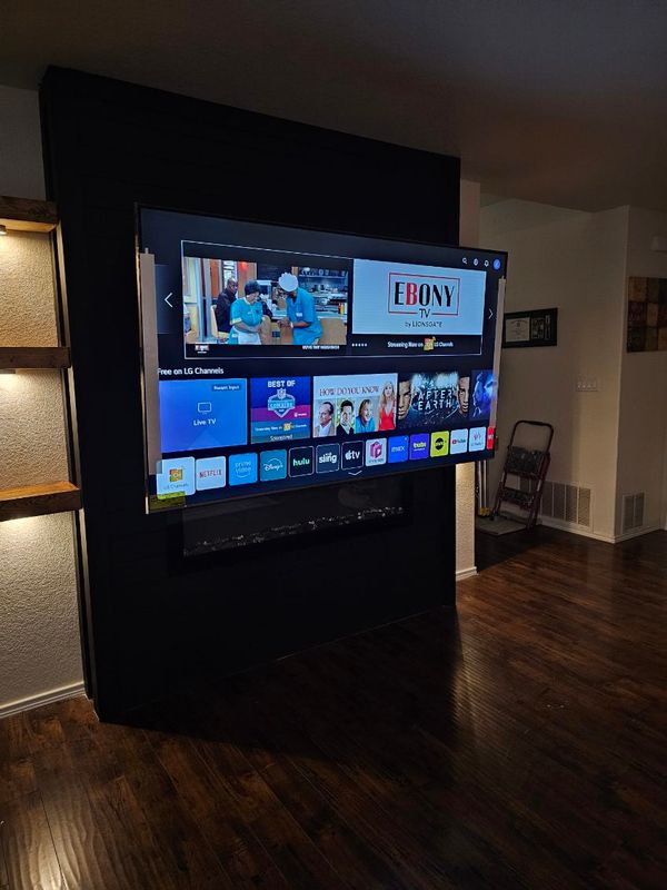 Custom wall with fire place