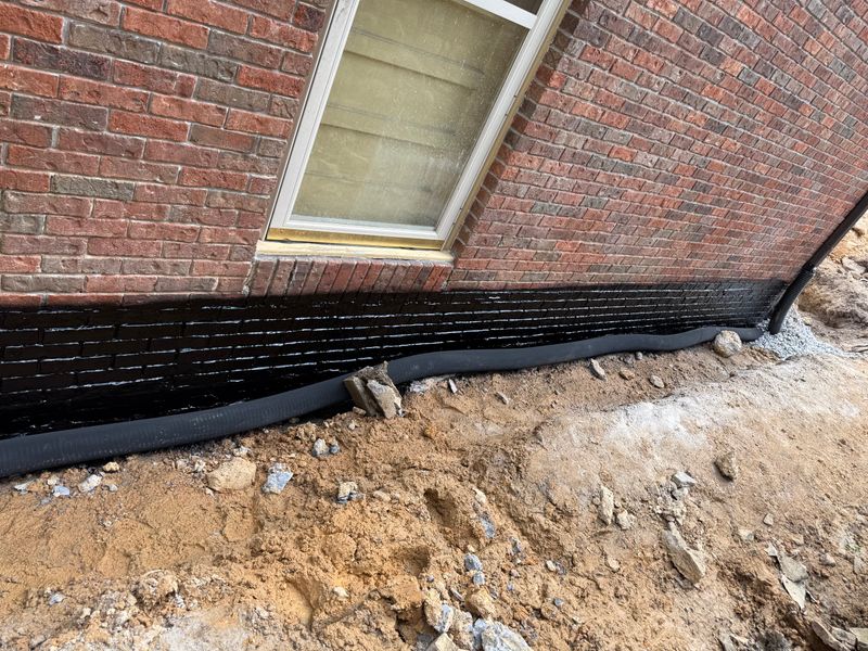 French drain and foundation waterproofing
