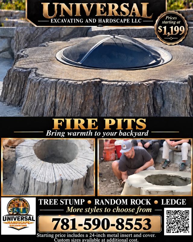 Outdoor fire place and fire pits