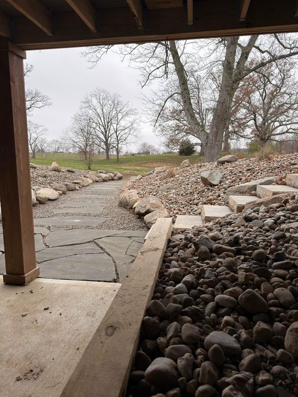 Flagstone Walkway Installation