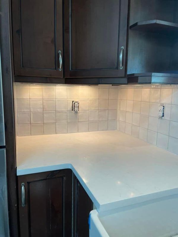Backsplash Install 