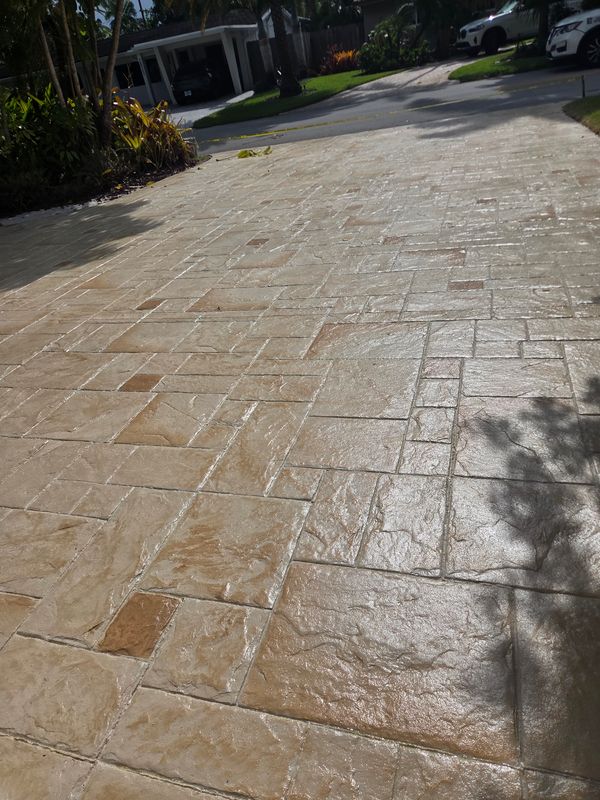 Refinish and Reseal Stamped Concrete
