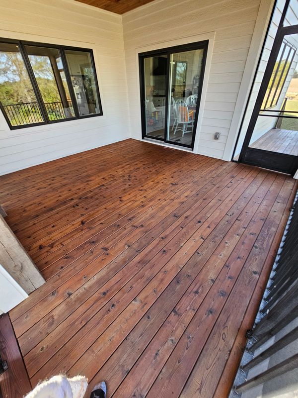 Deck staining 