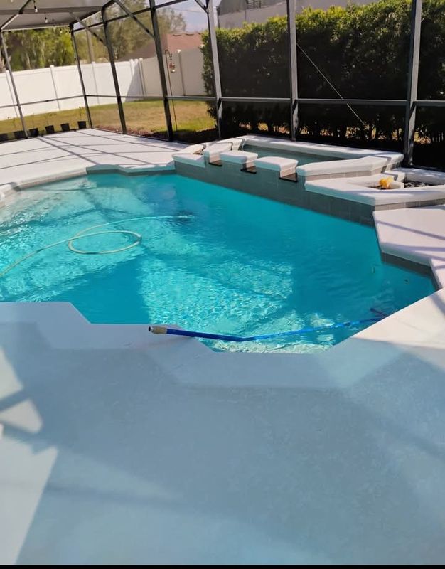 Pool deck resurfacing
