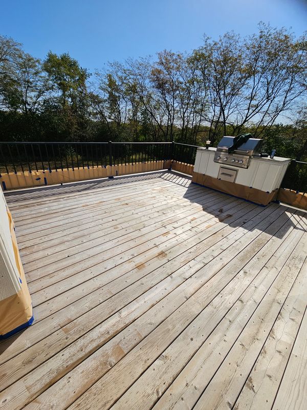 Deck staining 