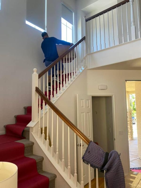 Mover working on a staircase