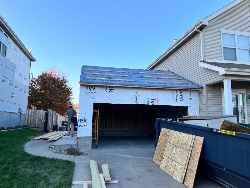 Fire-Damaged Garage Torn Down and Rebuilt from the Foundation