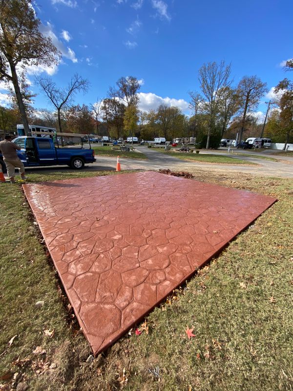 Stamped Concrete Installation