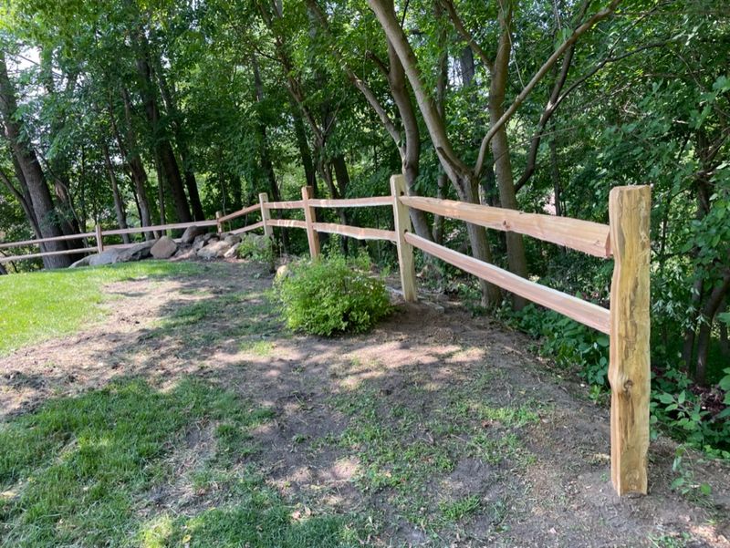Square-Post Split-Rail Fence in Milford, MI
