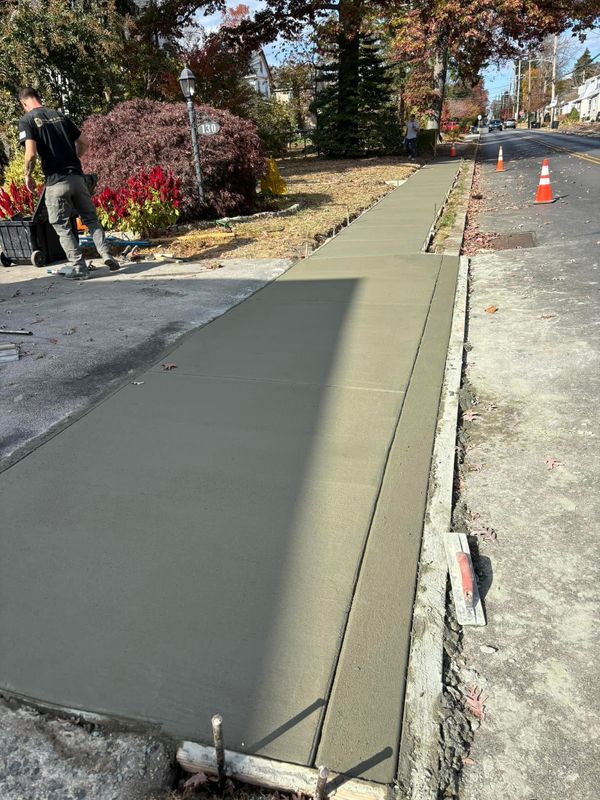Sidewalk & curb install