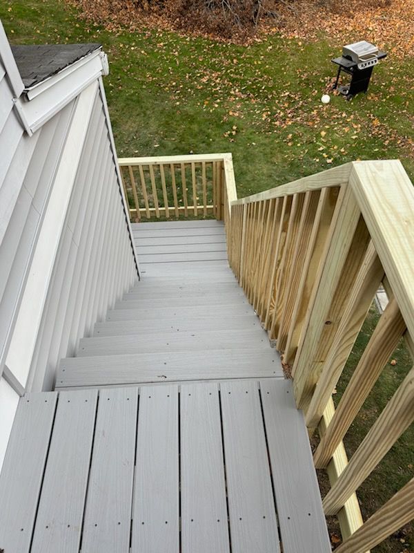 Second-Story Exterior Staircase & Structural Repair — Georgetown, MA