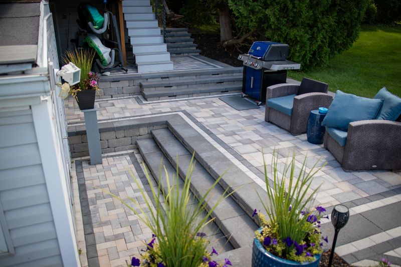Lakeside Serenity: Illuminated Patio Experience at Wolverine Lake