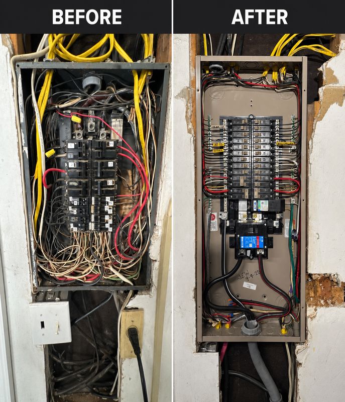 "Transformative Electrical Panel Upgrade: Enhancing Safety and Efficiency with Dan Levinsky & Sons In Virginia Beach"