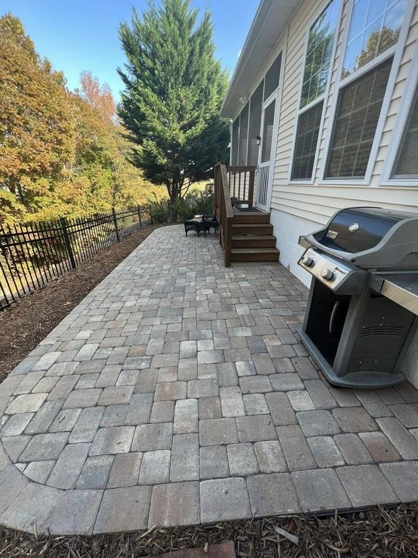 Patio and walkway installation