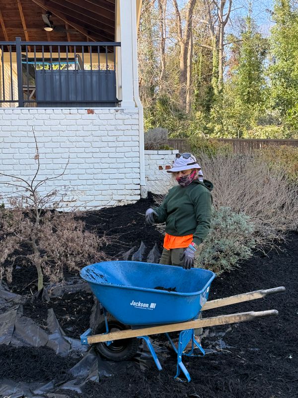 Sandy Springs Serenity: Transformative Landscape Fabric and Mulch Installation by Two Brothers Landscaping