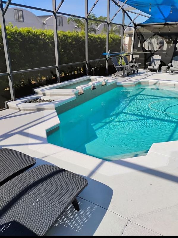 Pool deck resurfacing