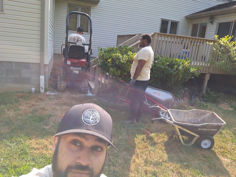 Concrete pad and Grill Hut