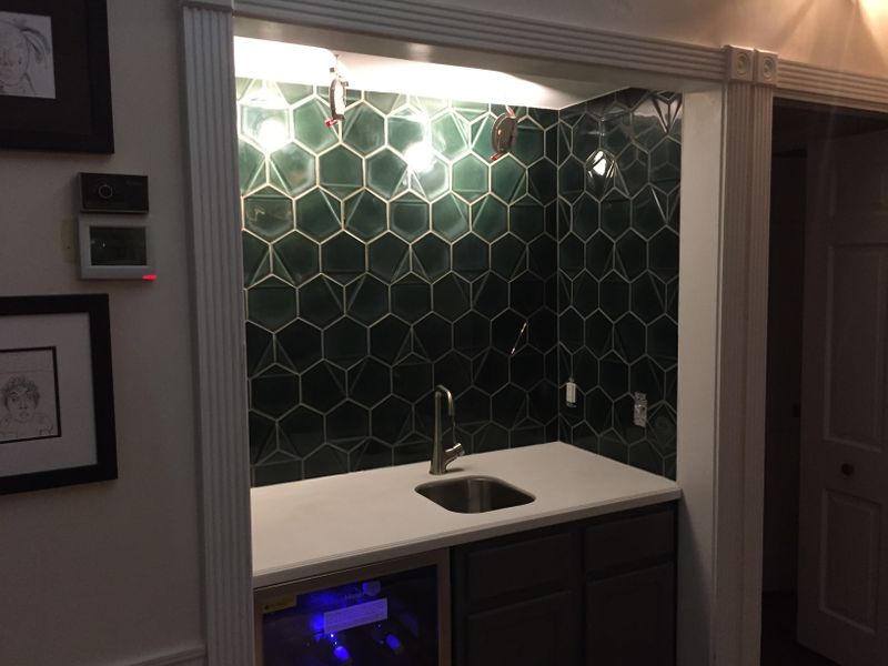 Custom tile backsplash