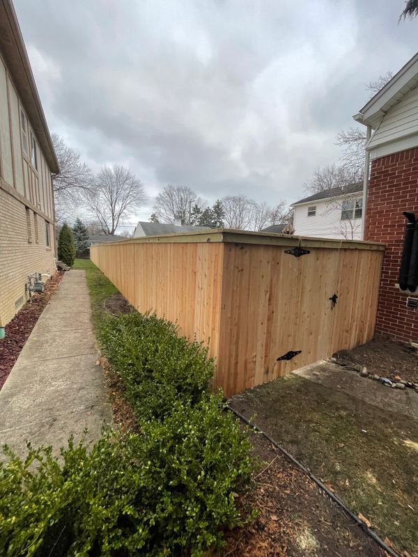 Custom Cedar Cap & Trim Privacy Fence