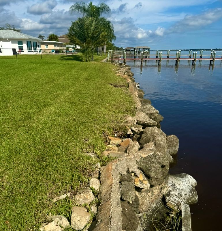 Marine Repairs and New Construction Vinyl and Coquina Seawalls