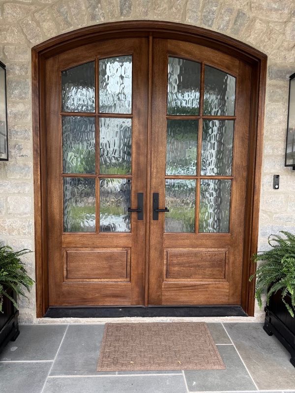 Wood Front Doors Refinished in Loveland, OH by Slye's Painting