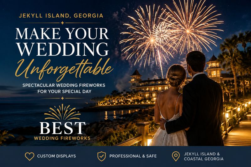 Jekyll Island Wedding Fireworks | Best Wedding Fireworks
