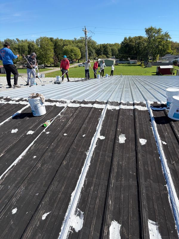 Silicon roof coating