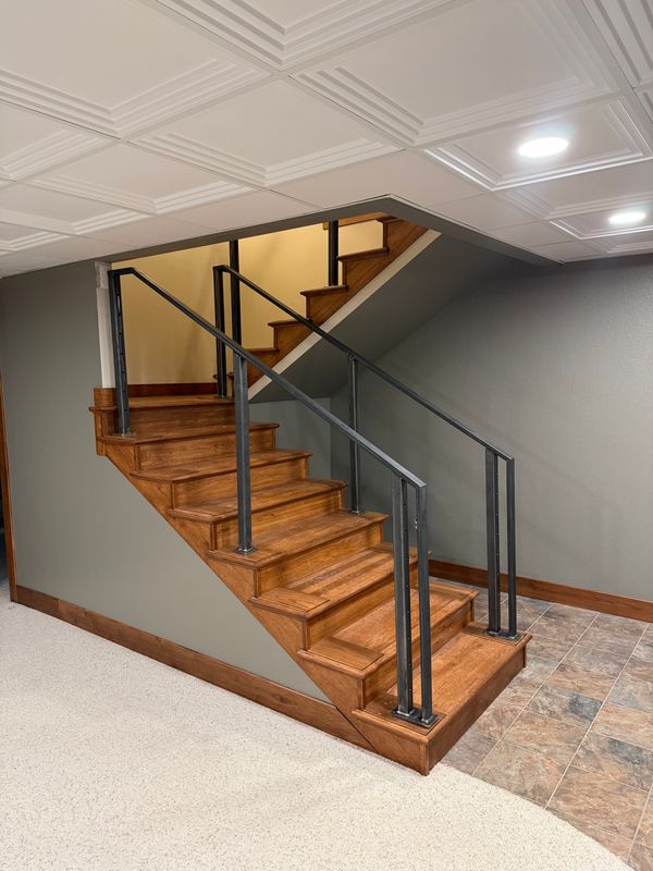 Steel Railing Installation at Midge Lake