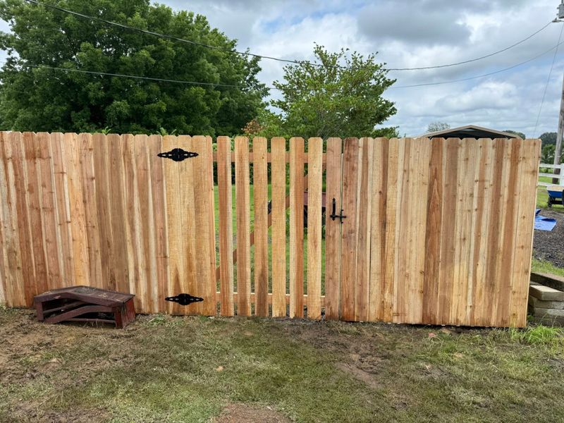 Wood fencing