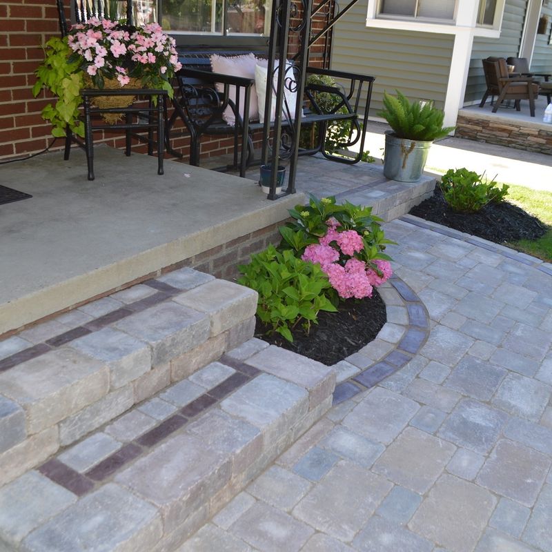 Paver Porch & Step Installation