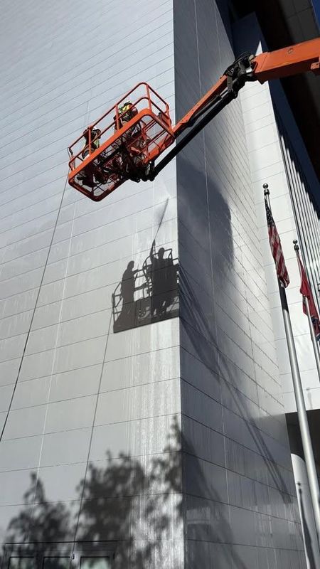 Store front exterior cleaning