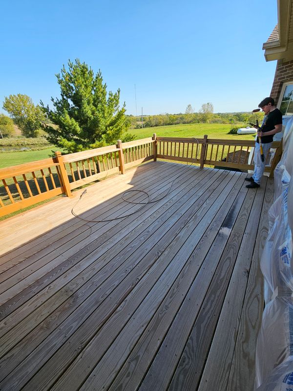 Deck staining 