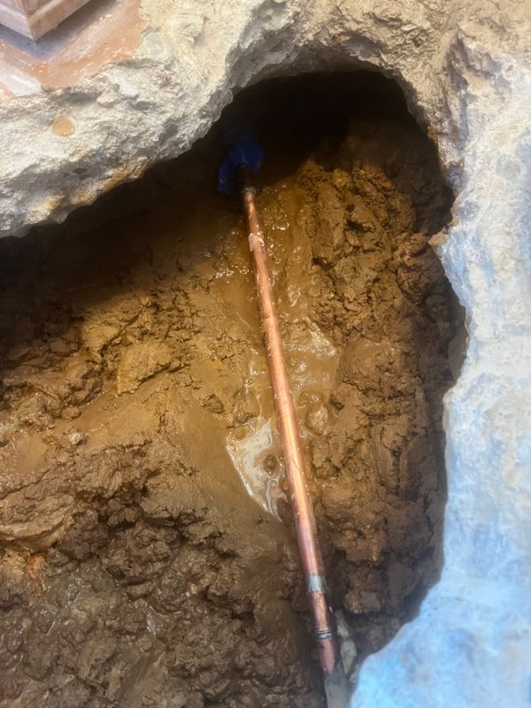 Slab leak repair