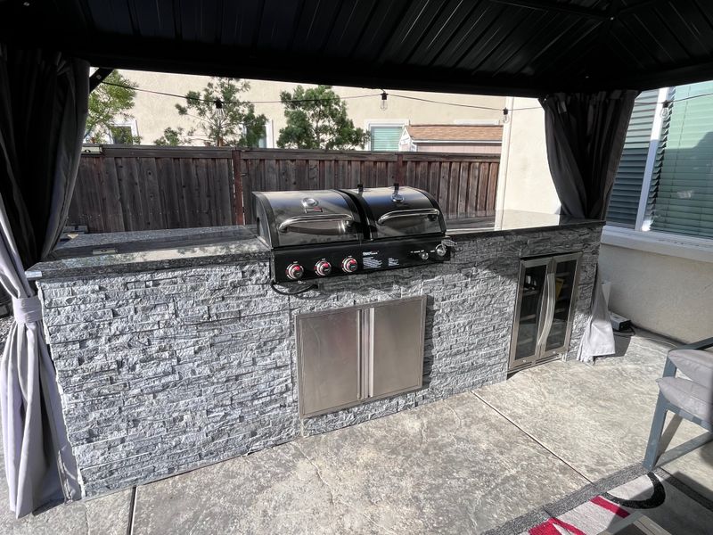 River Island Outdoor Oasis: Premier Property Solutions Elevates Lathrop Living with Stylish BBQ and Wine Refrigerator Installation