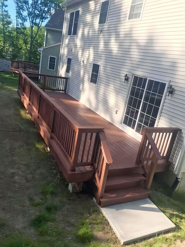 Deck staining 