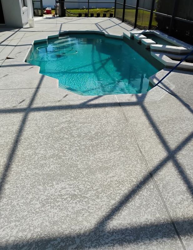 Pool deck resurfacing