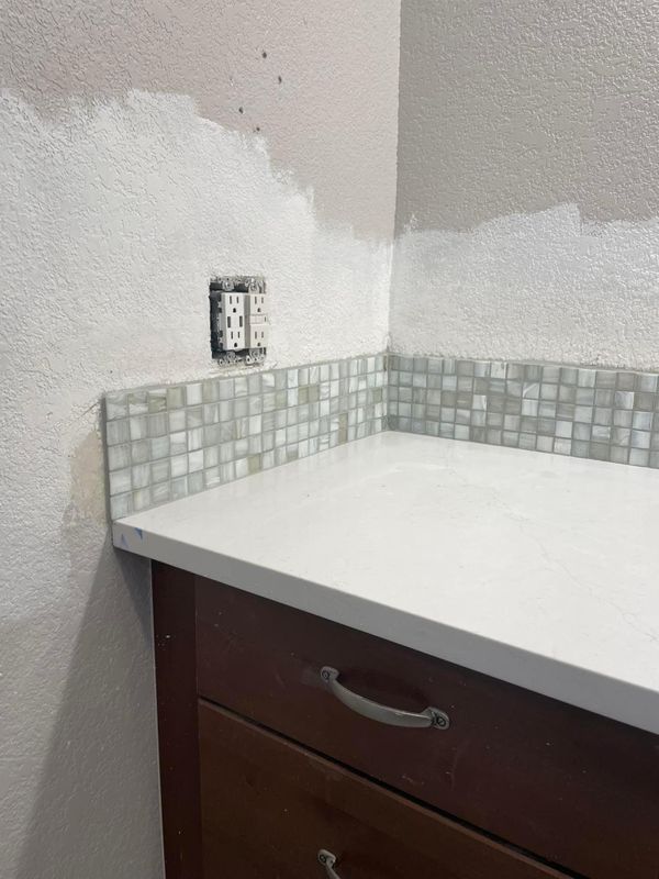 Backsplash Install 