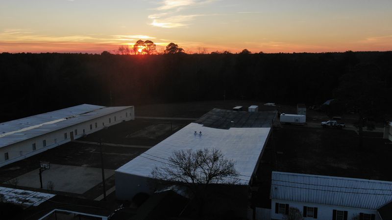 Commercial SPF Roofing Install