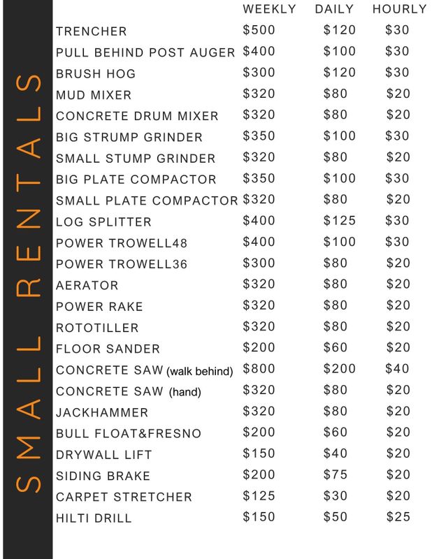 Small Equipment Rentals