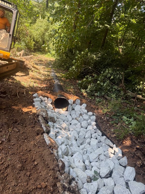 French drain and foundation waterproofing