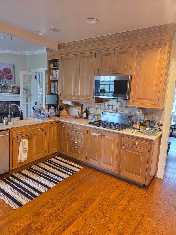 Kitchen Cabinet Painting in Ardmore, PA | Sherwin-Williams Snowbound Finish