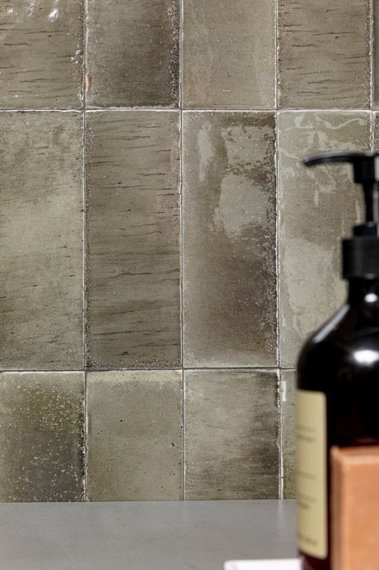 Wall tile wood look japandi design