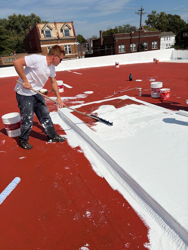 Silicon roof coating