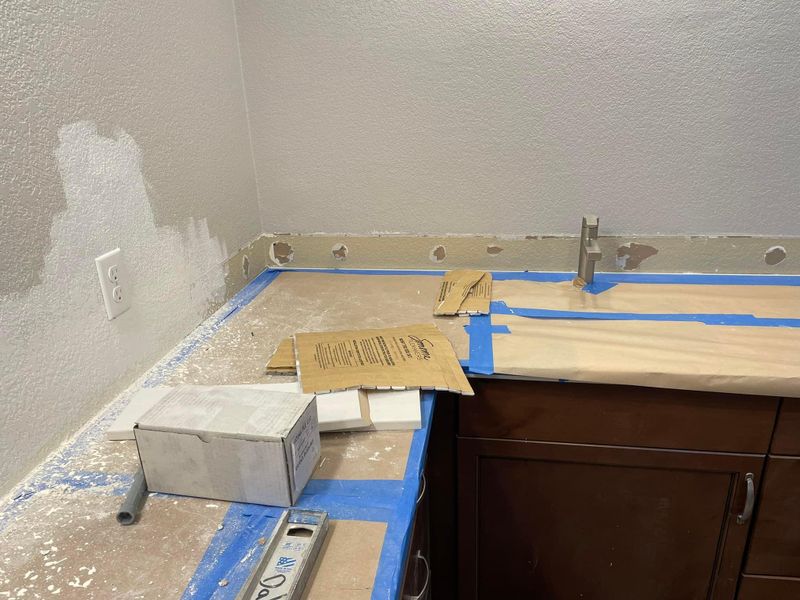 Backsplash Install 