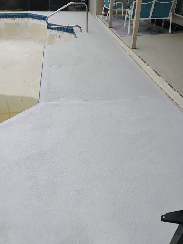 Pool deck resurfacing