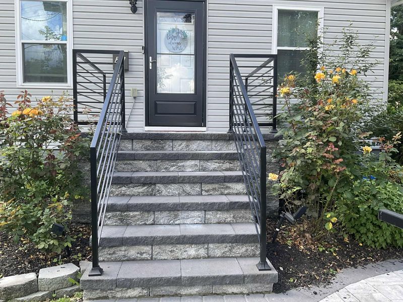 Elegant Stone Staircase Transformation