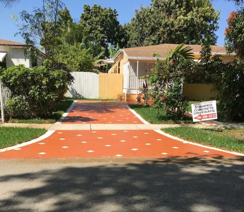Elegant Stamped Concrete Driveway Transformation