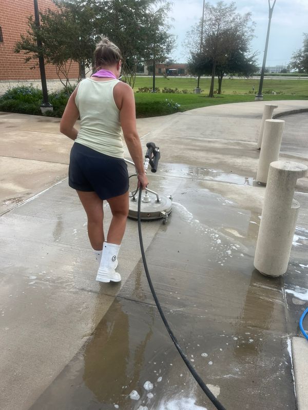 Pressure washing and soft washing