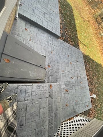 Elevate Your Outdoor Living: Stunning Two-Tier Stamped Concrete Patio in Grove City, PA by STS Custom Concrete