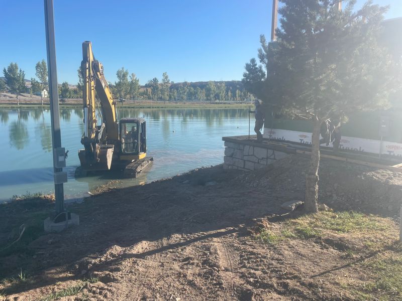 Patio Concrete pour installation